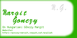 margit gonczy business card