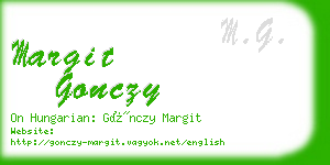 margit gonczy business card